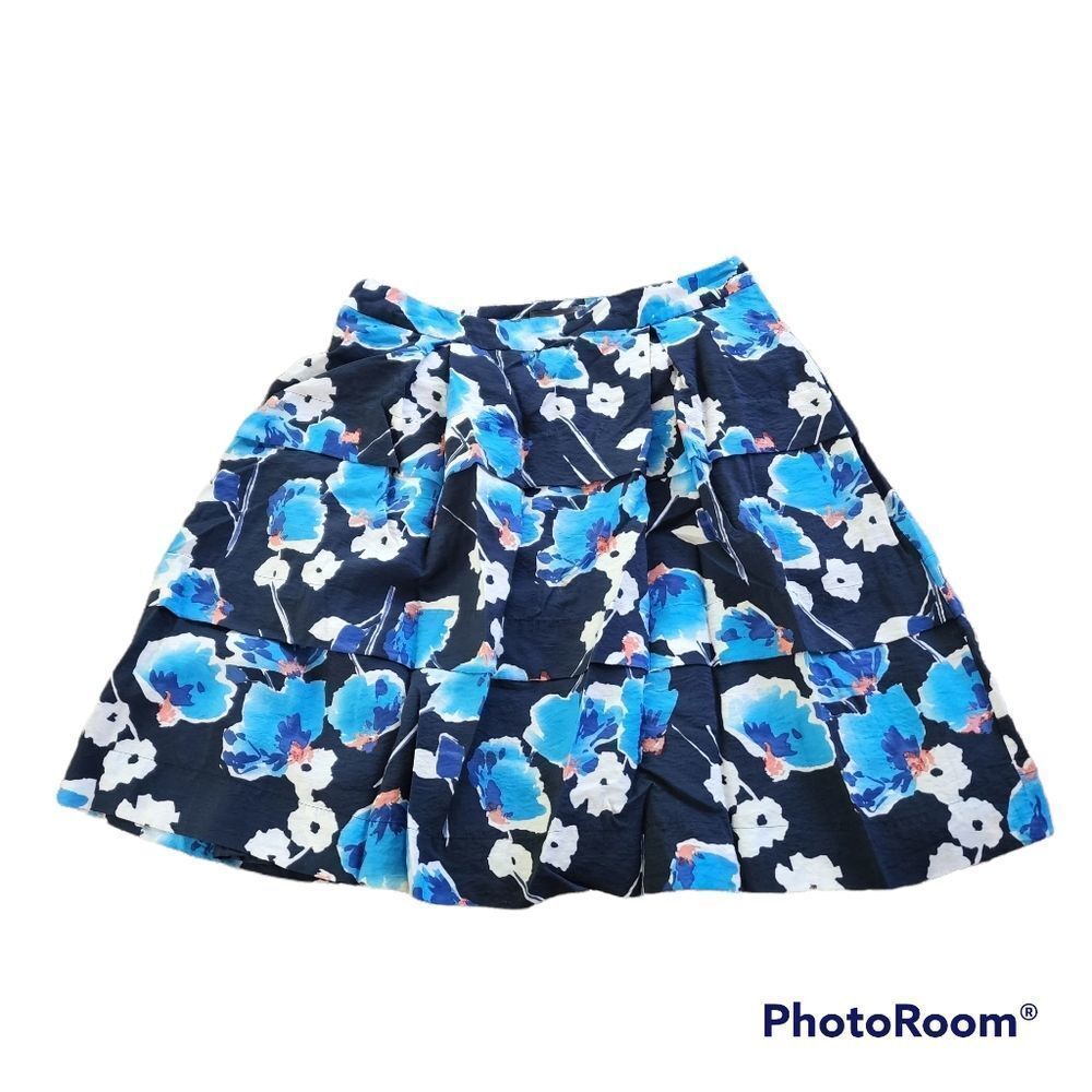 Kristin Davis Blue Floral Skirt